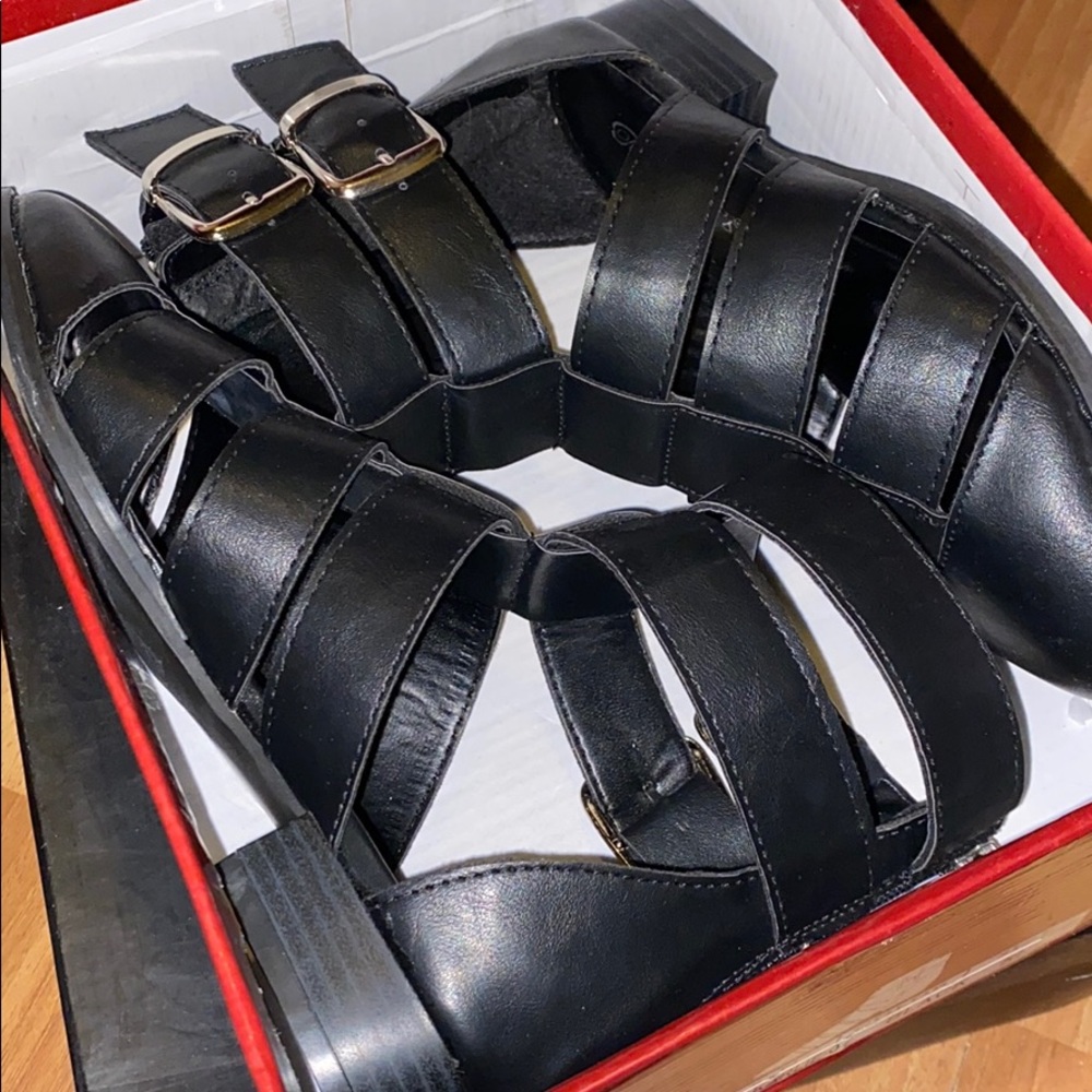 BLACK OPEN BOOTIES BRAND NEW